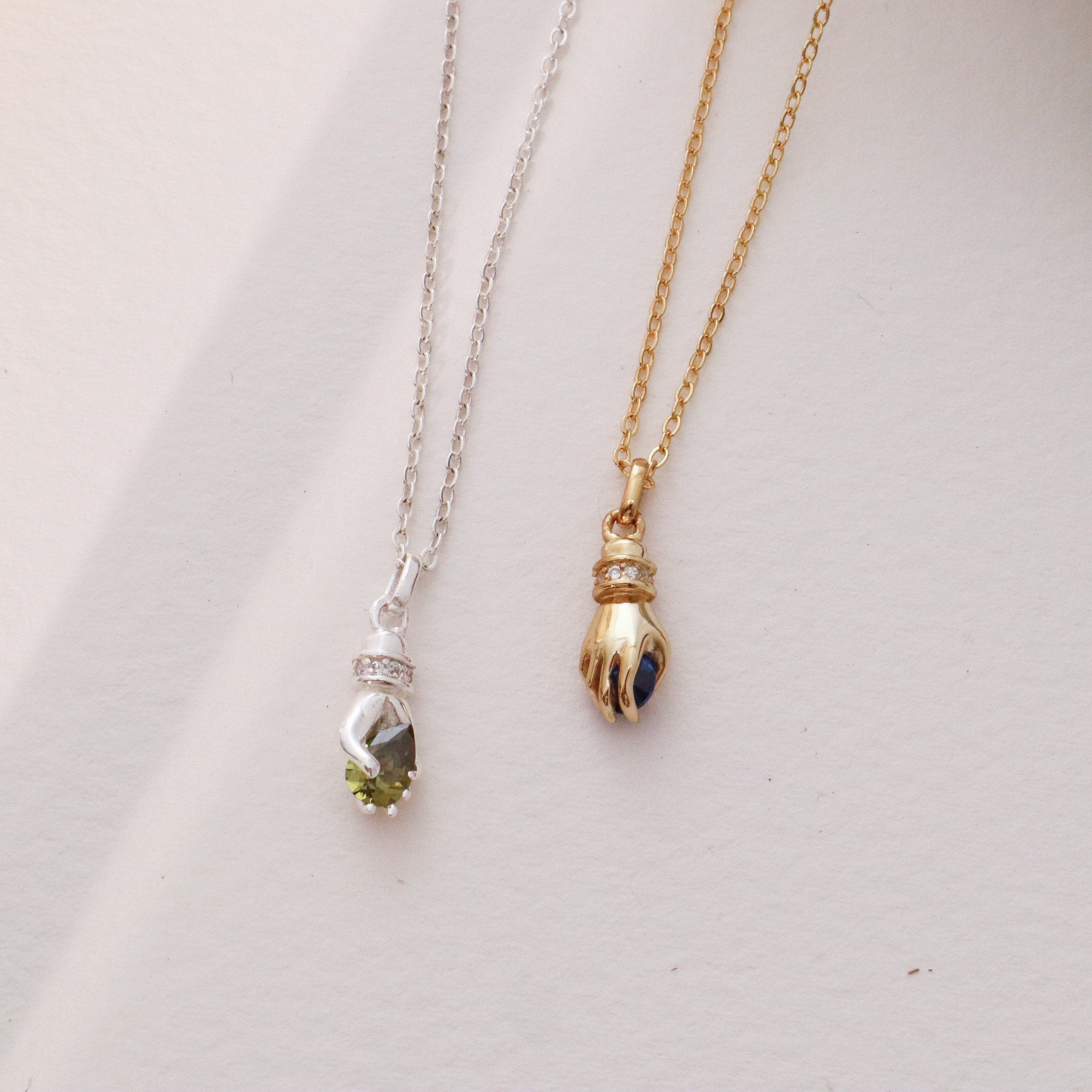 Hand Birthstone Necklace-Hand Birthstone Necklace-EcoPhilia