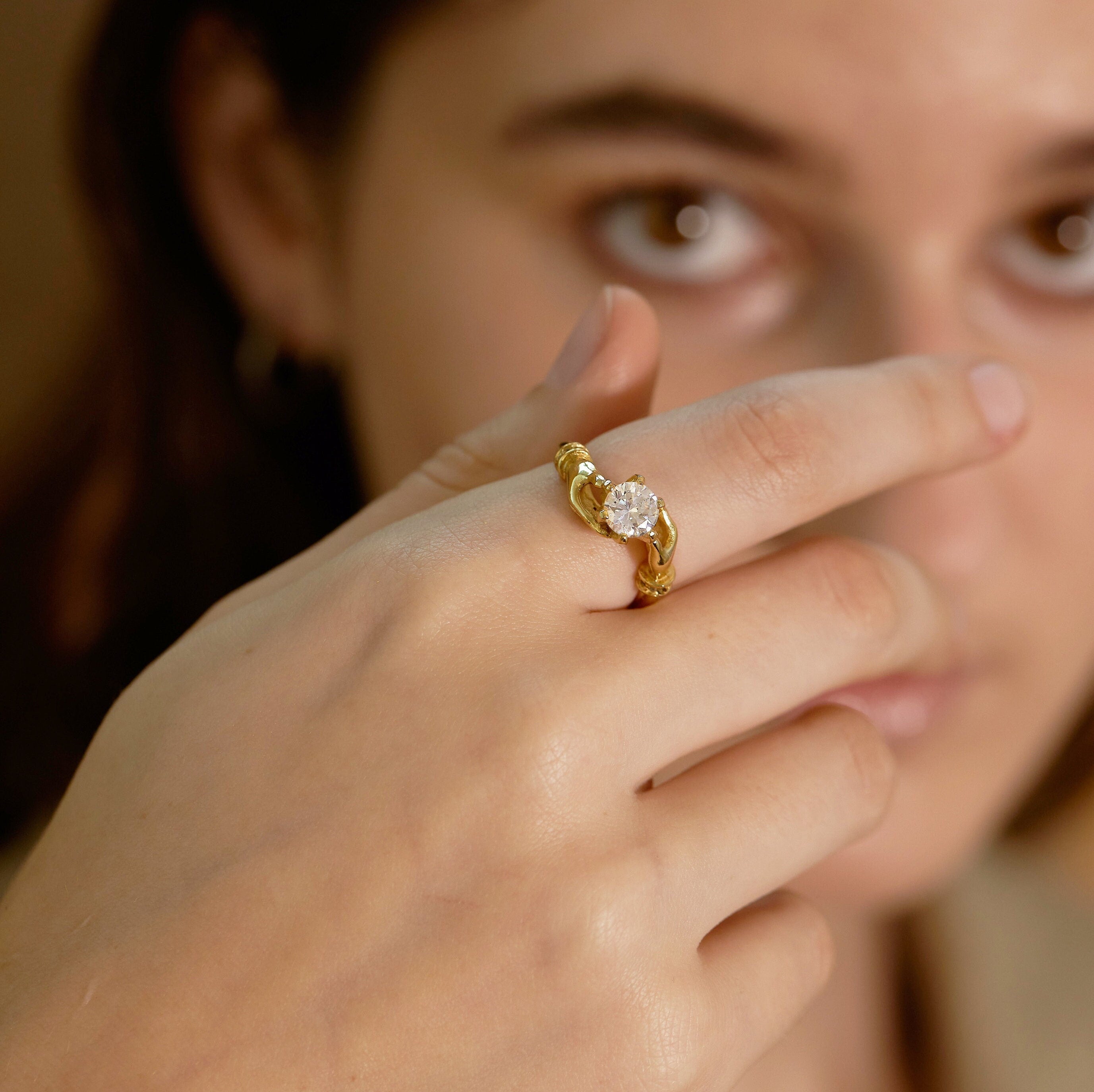 Hand Birthstone Ring-Hand Birthstone Ring-EcoPhilia