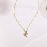 Heart Diamond Necklace-Heart Diamond Necklace-EcoPhilia