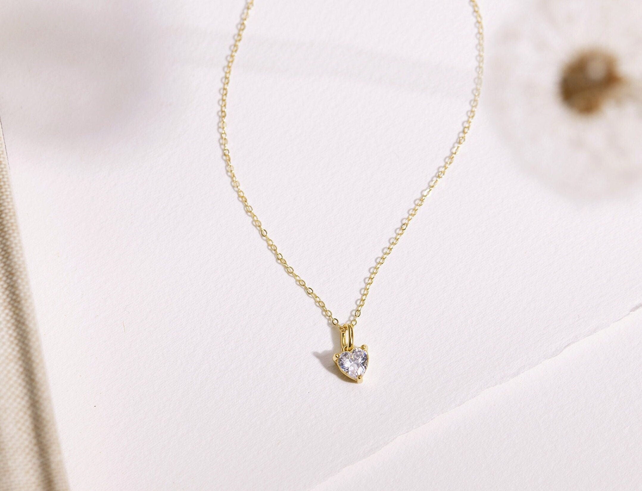 Heart Diamond Necklace-Heart Diamond Necklace-EcoPhilia