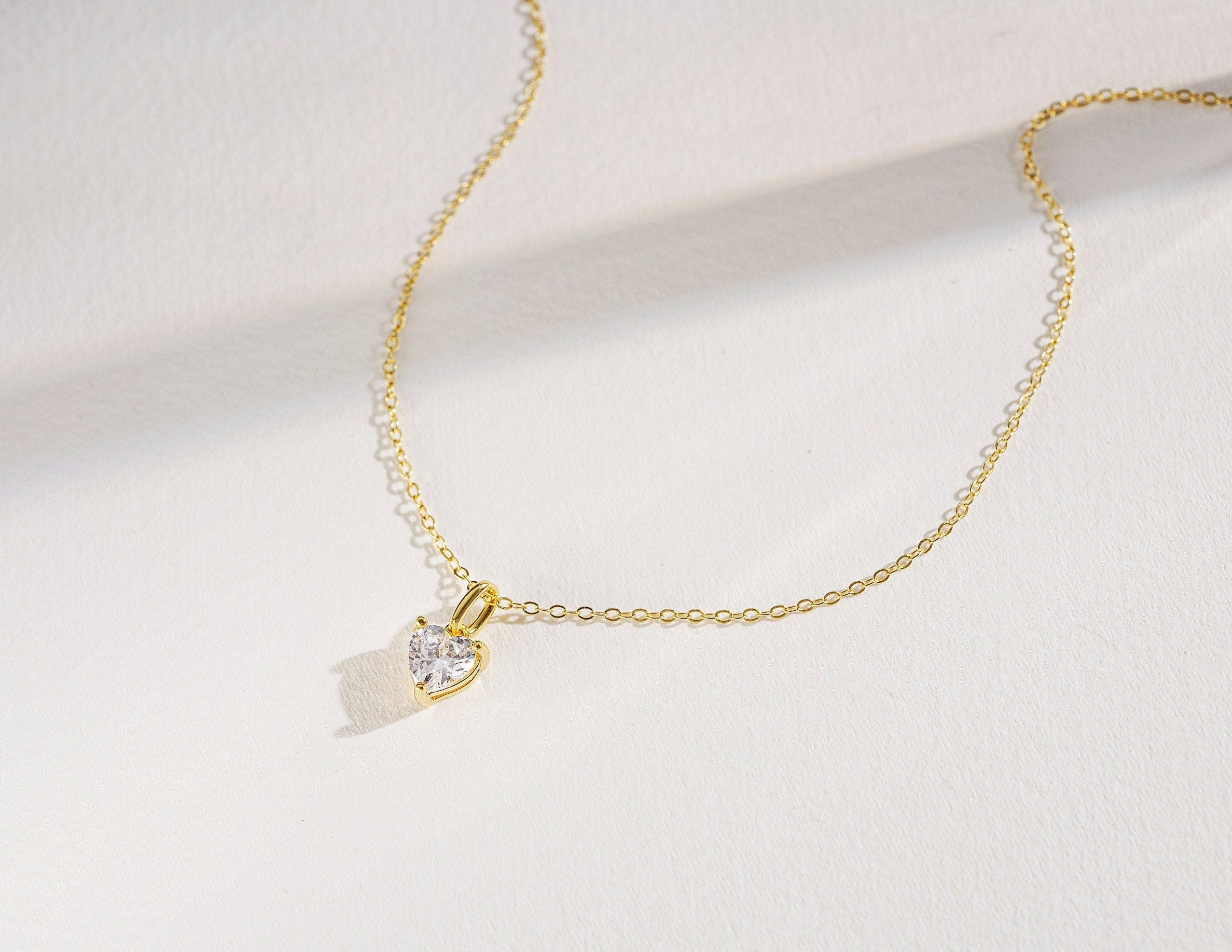 Heart Diamond Necklace-Heart Diamond Necklace-EcoPhilia