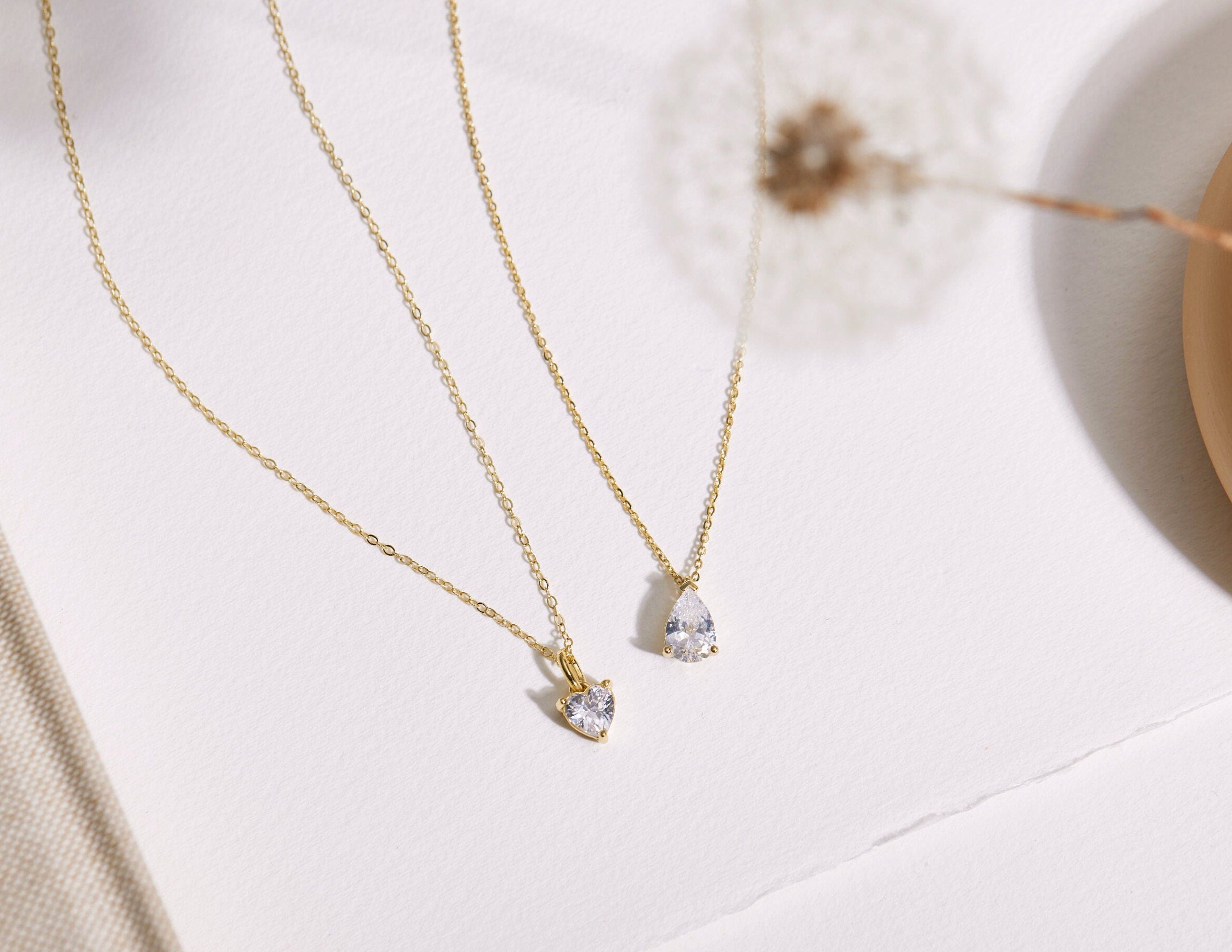 Heart Diamond Necklace-Heart Diamond Necklace-EcoPhilia