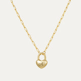 Heart Initial Necklace-Jewelry > Necklaces > Charm Necklaces-EcoPhilia