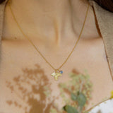 December Holly Birth Flower Necklace-gold holly necklace-EcoPhilia