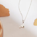 Initial with Birthstone Alphabet Necklace-Jewelry > Necklaces > Monogram & Name Necklaces-EcoPhilia