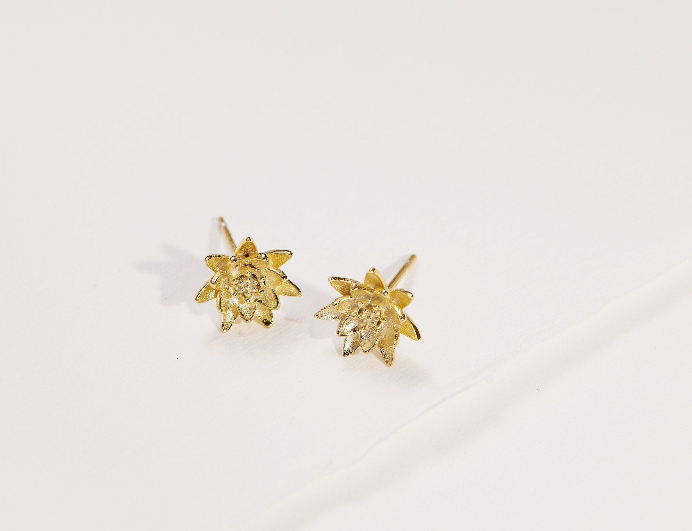 July Lotus Birth Flower Earring-earrings for girls-EcoPhilia