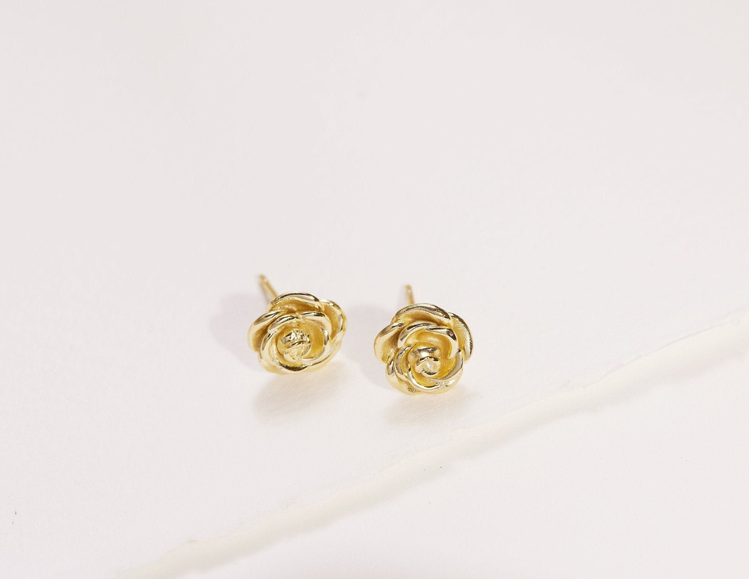 June Rose Birth Flower Earring-rose earrings silver-EcoPhilia