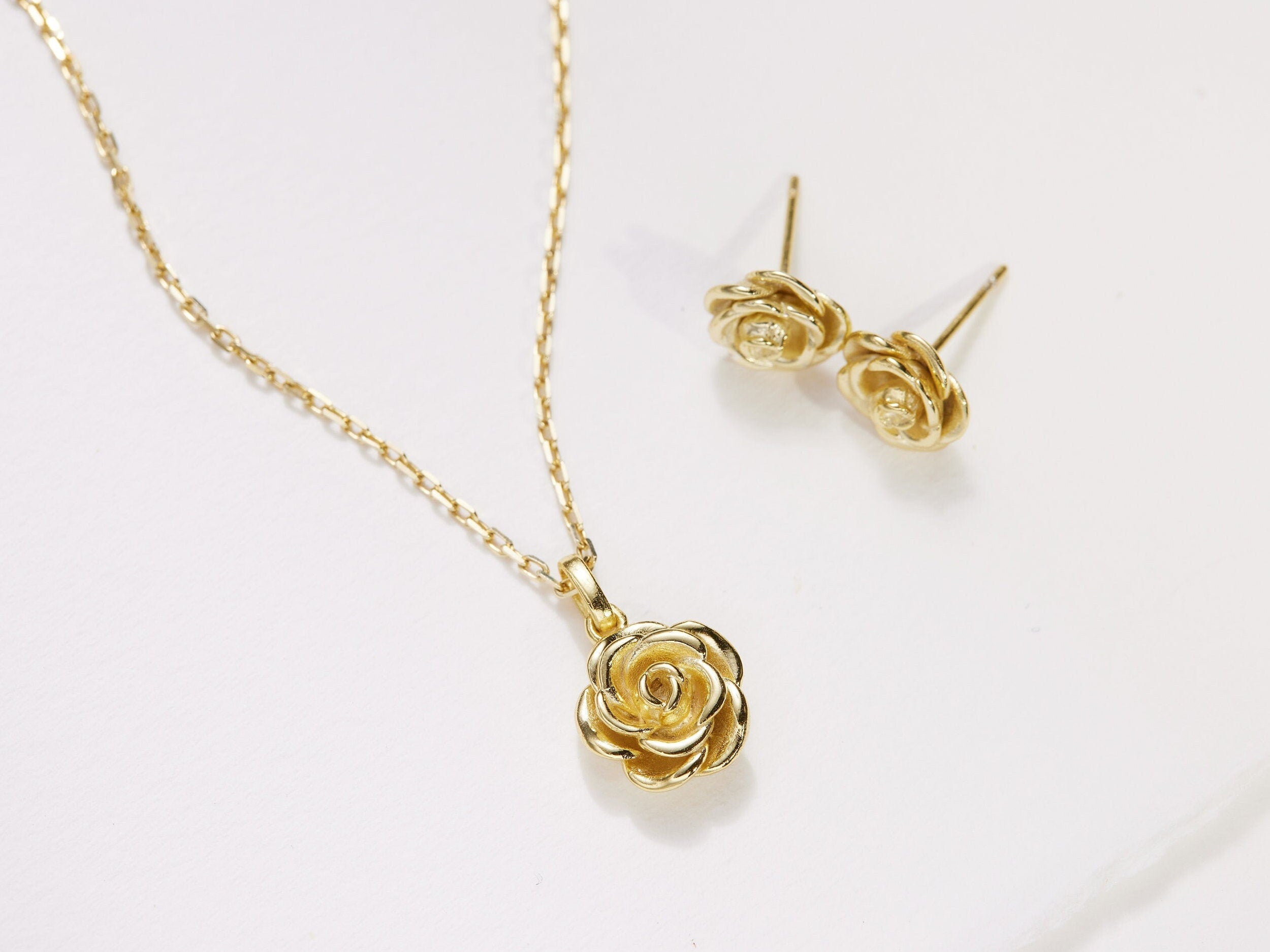 June Rose Birth Flower Necklace-rose gold birth flower necklace-EcoPhilia