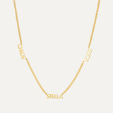 Minimalist Multi Name Necklace in Curb Chain