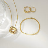 Linked Circle Russian Ring Necklace-Jewelry > Necklaces > Monogram & Name Necklaces-EcoPhilia