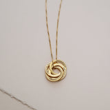 Linked Circle Russian Ring Necklace-Jewelry > Necklaces > Monogram & Name Necklaces-EcoPhilia