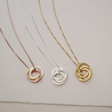 Linked Circle Russian Ring Necklace-Jewelry > Necklaces > Monogram & Name Necklaces-EcoPhilia