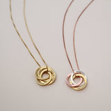 Linked Circle Russian Ring Necklace-Jewelry > Necklaces > Monogram & Name Necklaces-EcoPhilia