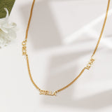 Minimalist Multi Name Necklace in Curb Chain-Jewelry > Necklaces > Monogram & Name Necklaces-EcoPhilia