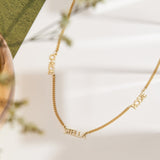 Minimalist Multi Name Necklace in Curb Chain-Jewelry > Necklaces > Monogram & Name Necklaces-EcoPhilia