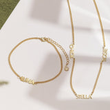 Minimalist Multi Name Necklace in Curb Chain-Jewelry > Necklaces > Monogram & Name Necklaces-EcoPhilia