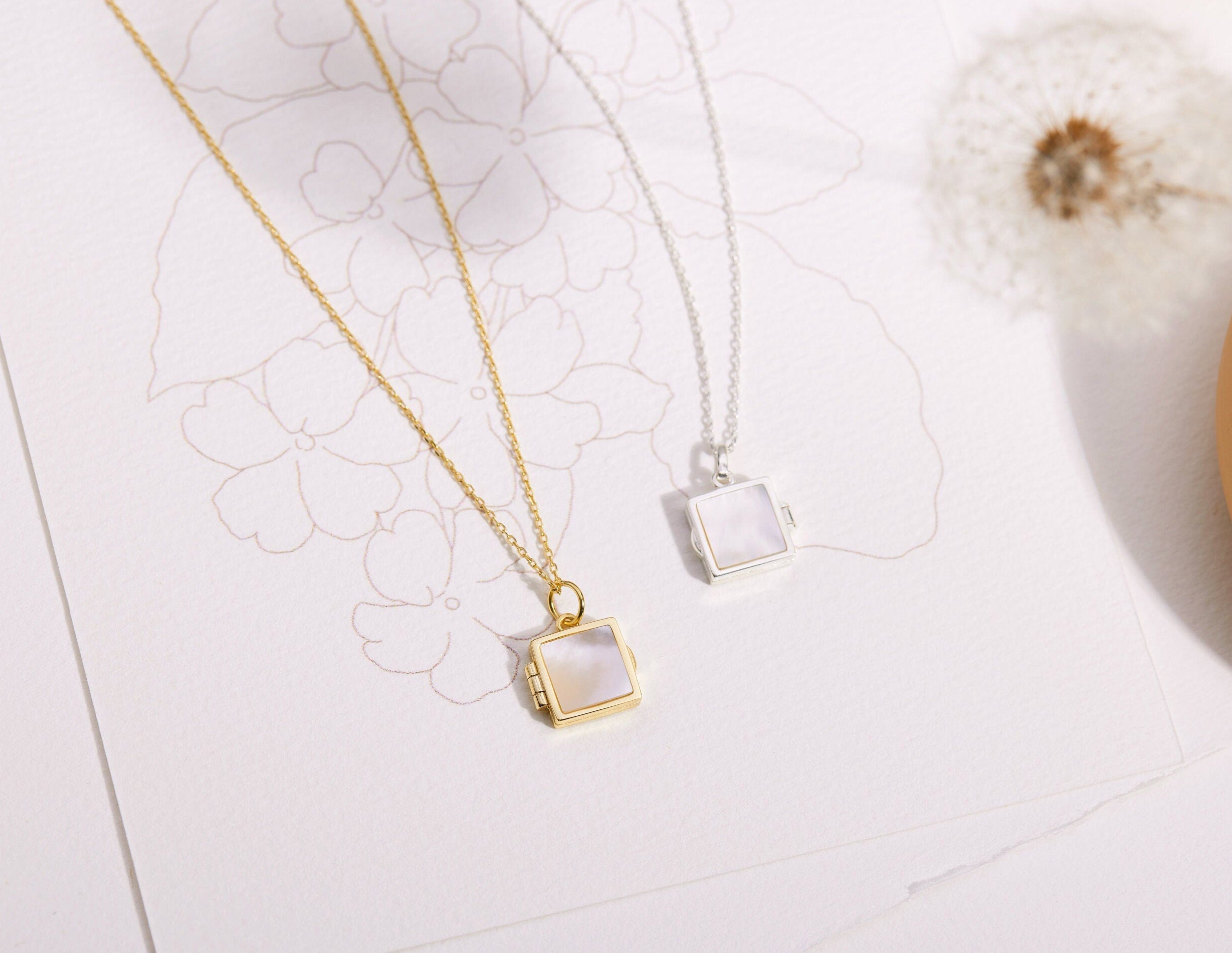 Mother of Pearl Locket-Mother of Pearl Locket-EcoPhilia