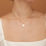 Mother of Pearl Locket Necklace-Jewelry > Necklaces > Lockets-EcoPhilia