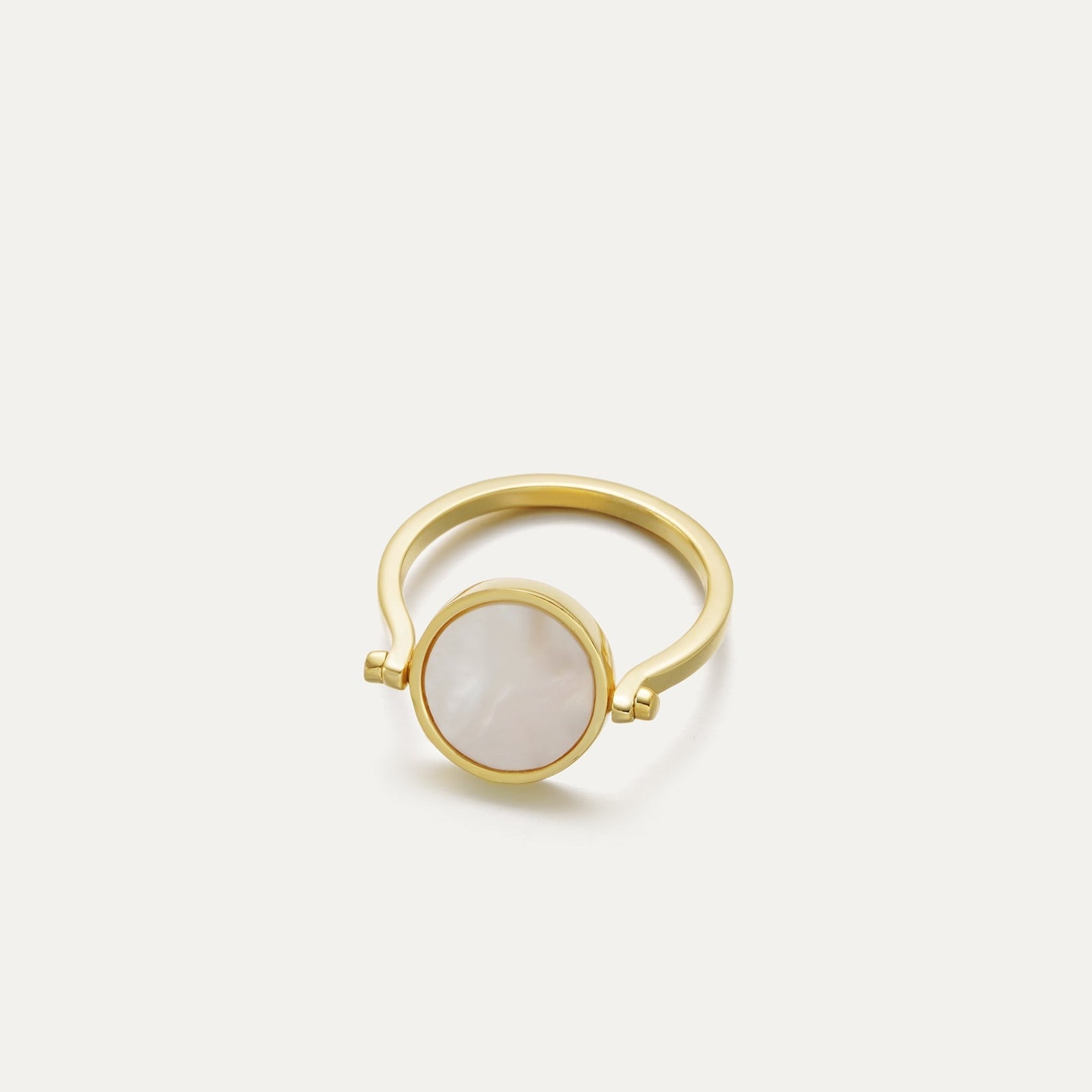 Mother of Pearl Spinner Ring-Ring-EcoPhilia