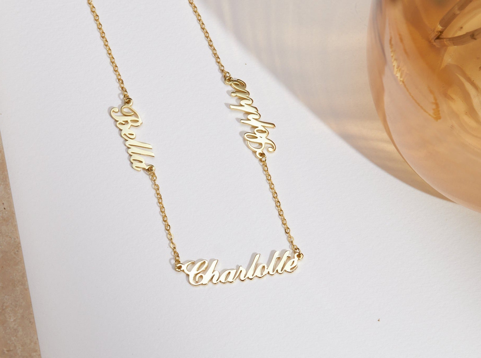 Multi Name Necklace-Jewelry > Necklaces > Monogram & Name Necklaces-EcoPhilia