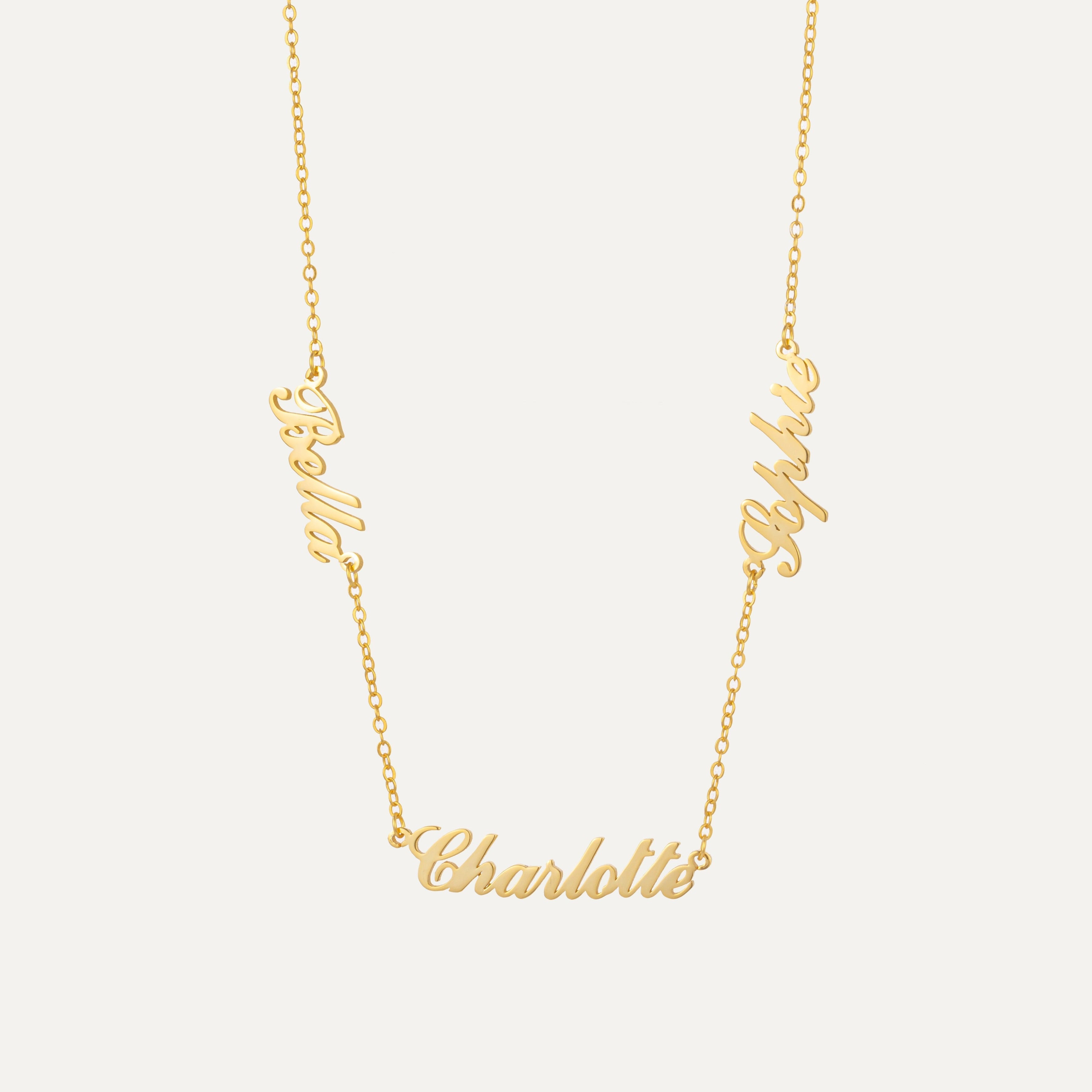 Multi Name Necklace-Jewelry > Necklaces > Monogram & Name Necklaces-EcoPhilia