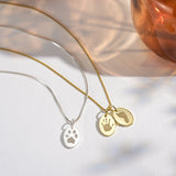 Newborn Footprint Oval Necklace-Jewelry > Necklaces > Charm Necklaces-EcoPhilia