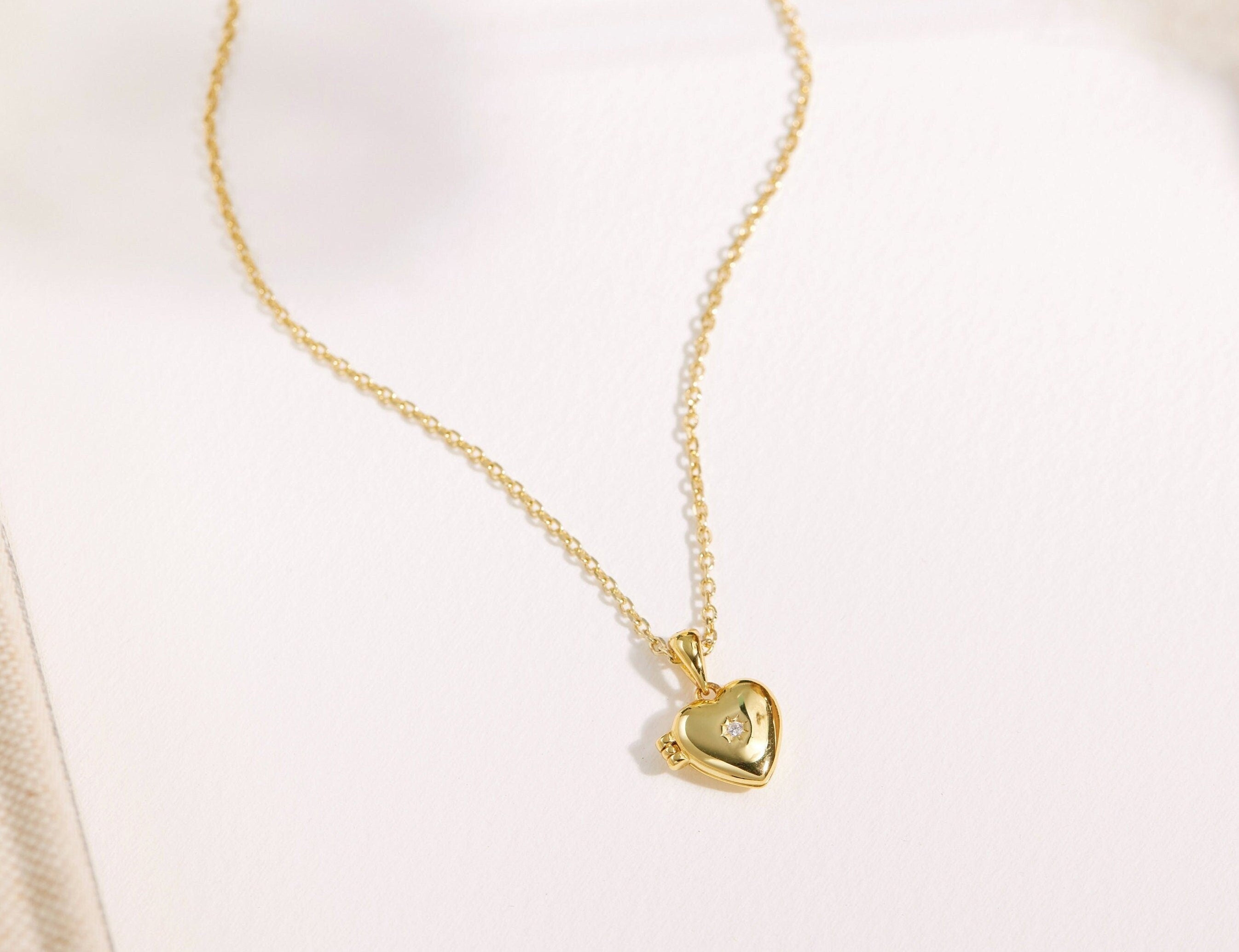 Northern Star Heart Locket Necklace-Northern Star Heart Locket Necklace-EcoPhilia