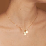 Nose Print Necklace Disc with Bone Charm-Jewelry > Necklaces > Pendant Necklaces-EcoPhilia