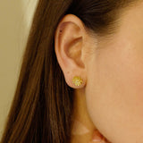 November Chrysanthemums Birth Flower Earring-chrysanthemum earring-EcoPhilia