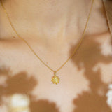 November Chrysanthemums Birth Flower Necklace-chrysanthemums necklace-EcoPhilia