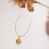 November Chrysanthemums Birth Flower Necklace-chrysanthemums necklace-EcoPhilia