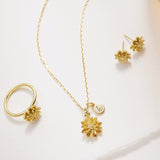 November Chrysanthemums Birth Flower Necklace-chrysanthemums necklace-EcoPhilia