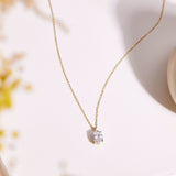 Oval Diamond Necklace-Oval Diamond Necklace-EcoPhilia