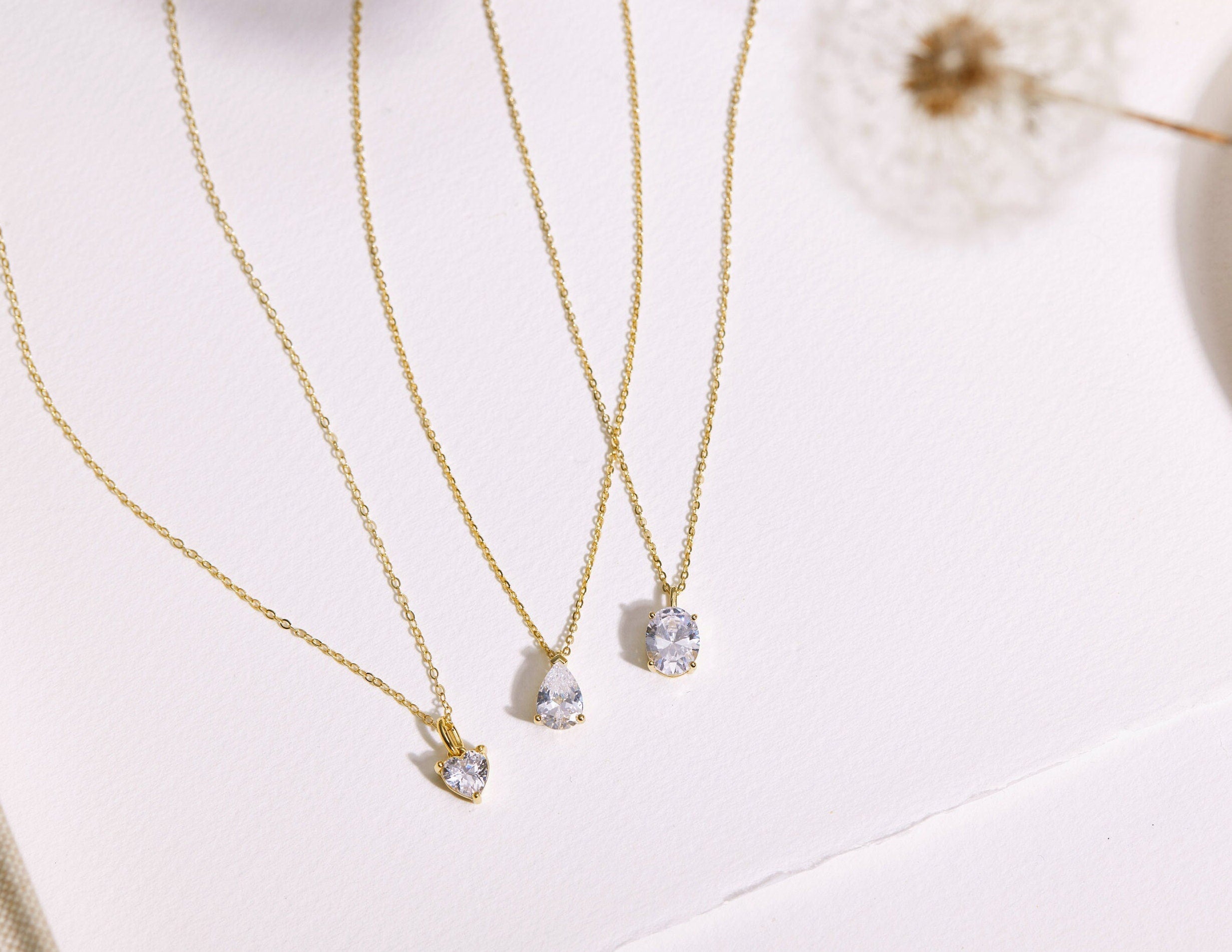 Oval Diamond Necklace-Oval Diamond Necklace-EcoPhilia