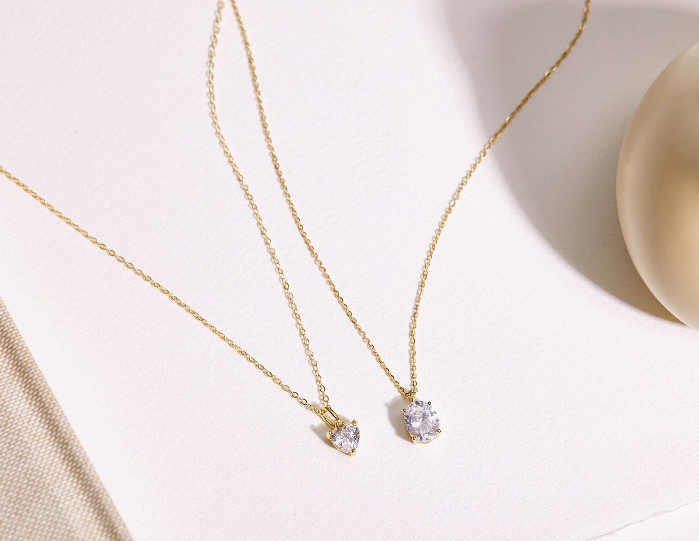 Oval Diamond Necklace-Oval Diamond Necklace-EcoPhilia