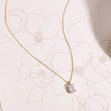 Oval Diamond Necklace-Oval Diamond Necklace-EcoPhilia