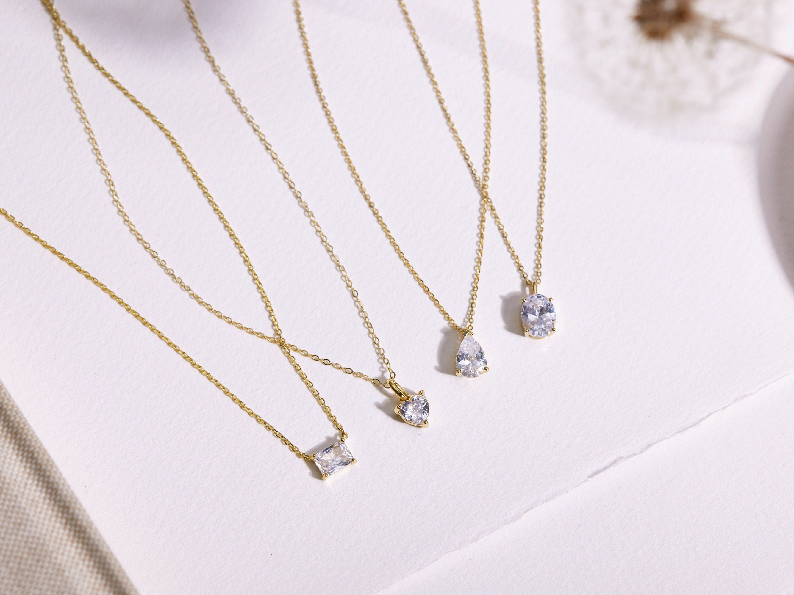 Oval Diamond Necklace-Oval Diamond Necklace-EcoPhilia