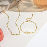 Paperclip Chain Name Necklace-Jewelry > Necklaces > Monogram & Name Necklaces-EcoPhilia