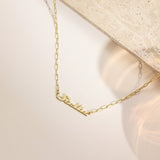 Paperclip Chain Name Necklace-Jewelry > Necklaces > Monogram & Name Necklaces-EcoPhilia