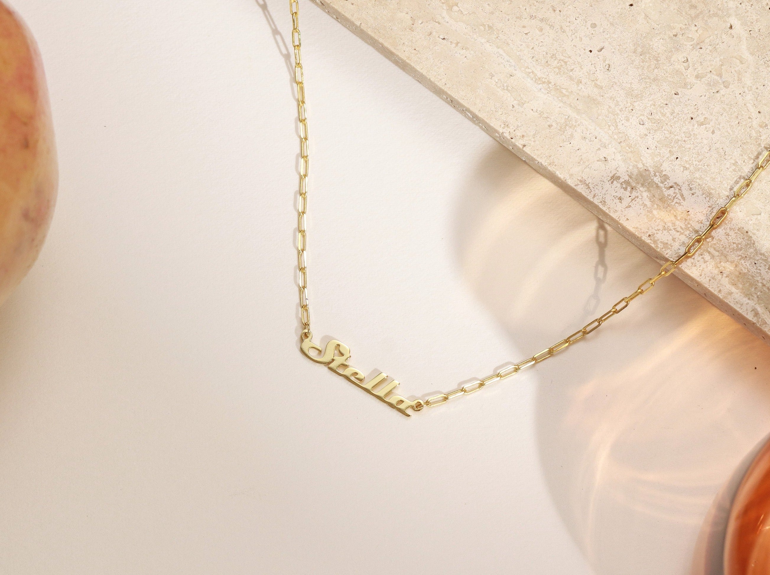 Paperclip Chain Name Necklace-Jewelry > Necklaces > Monogram & Name Necklaces-EcoPhilia