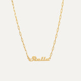 Paperclip Chain Name Necklace-Jewelry > Necklaces > Monogram & Name Necklaces-EcoPhilia