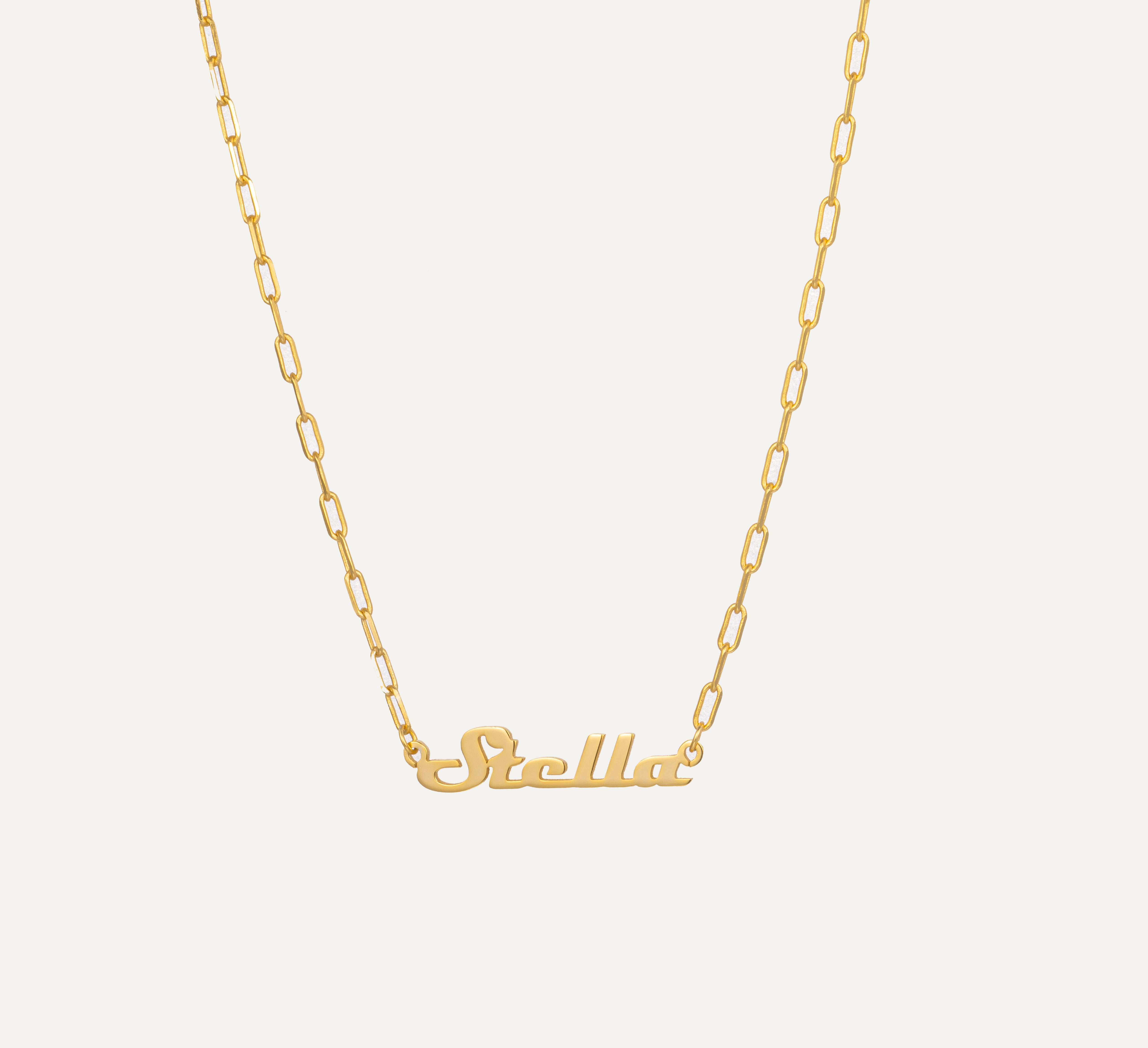 Paperclip Chain Name Necklace-Jewelry > Necklaces > Monogram & Name Necklaces-EcoPhilia