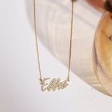 Pavé Handwriting Necklace-Pavé Handwriting Necklace-EcoPhilia