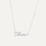 Pavé Handwriting Necklace-Jewelry > Necklaces > Monogram & Name Necklaces-EcoPhilia