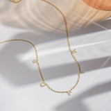 Pavé Letter Name Necklace-Jewelry > Necklaces > Monogram & Name Necklaces-EcoPhilia