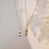 Paw Print Bar Necklace-Jewelry > Necklaces > Pendant Necklaces-EcoPhilia