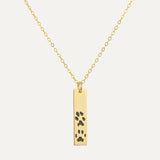 Paw Print Bar Necklace-Jewelry > Necklaces > Pendant Necklaces-EcoPhilia