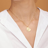 Paw Print Heart Necklace-Jewelry > Necklaces > Pendant Necklaces-EcoPhilia