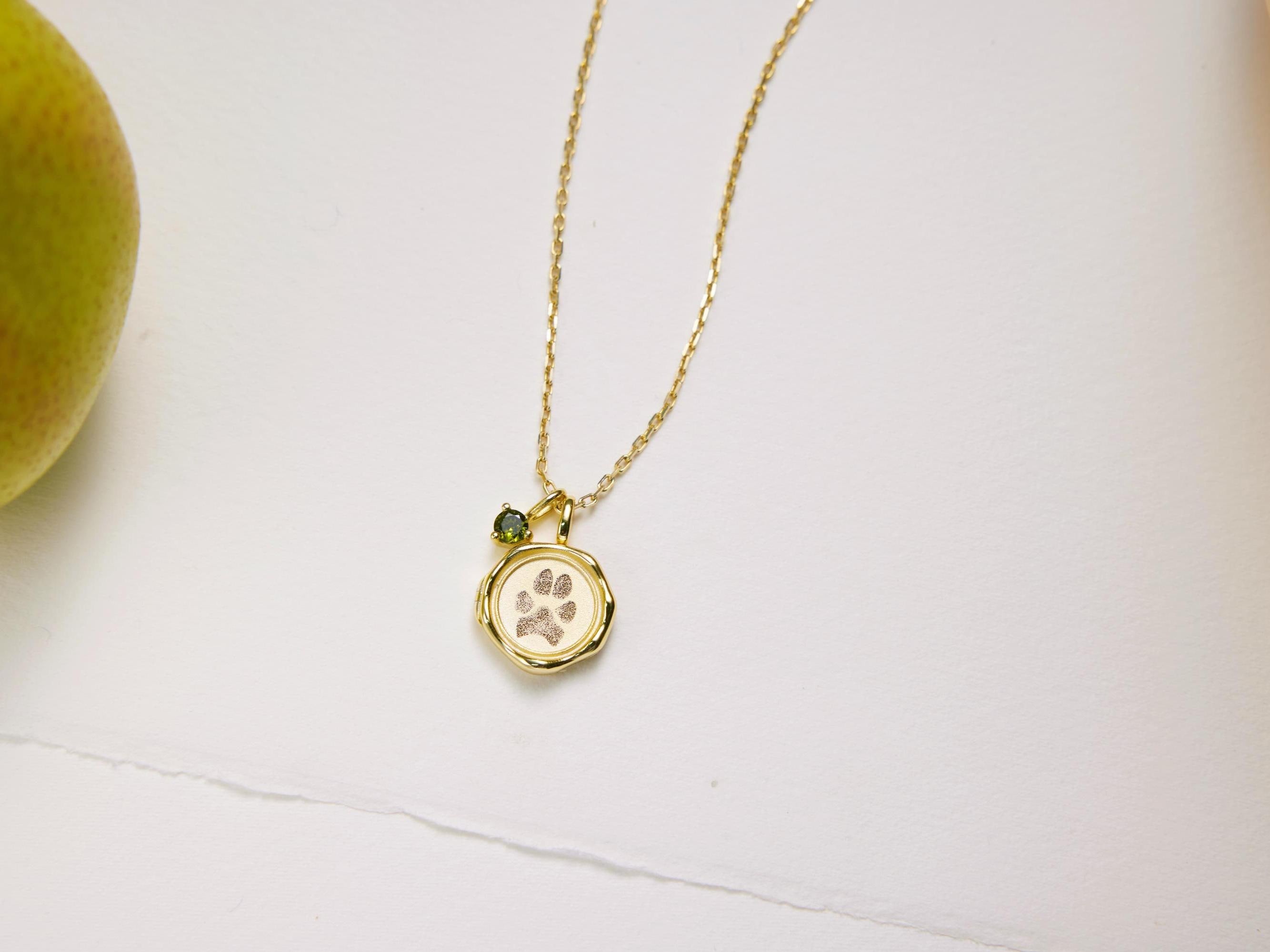 Paw Print Locket Necklace-Paw Print Locket Necklace-EcoPhilia