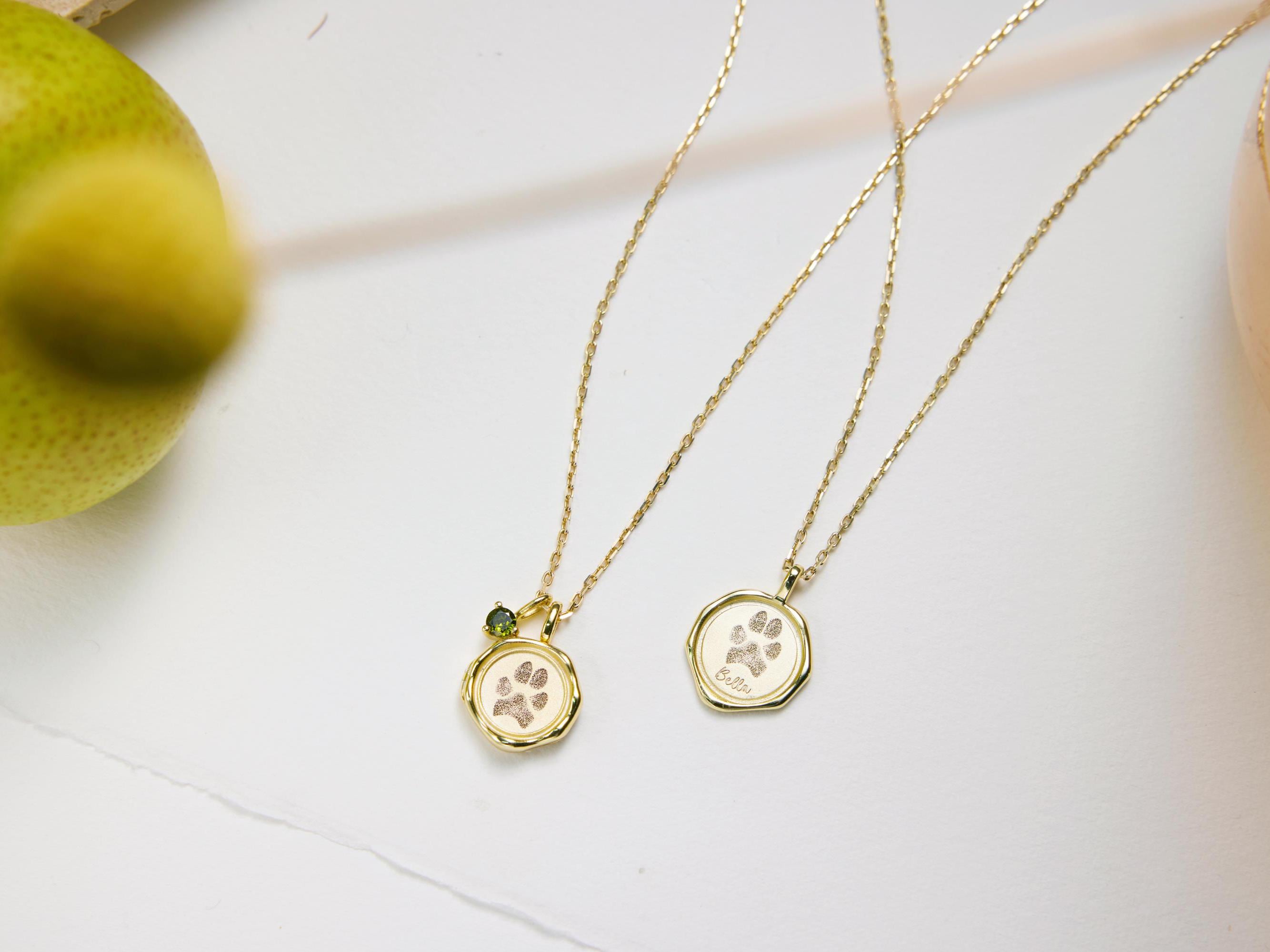 Paw Print Locket Necklace-Paw Print Locket Necklace-EcoPhilia